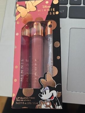 Disney Minnie Mouse Lip Gloss Trio - Rose, Mauve, Pearlescent